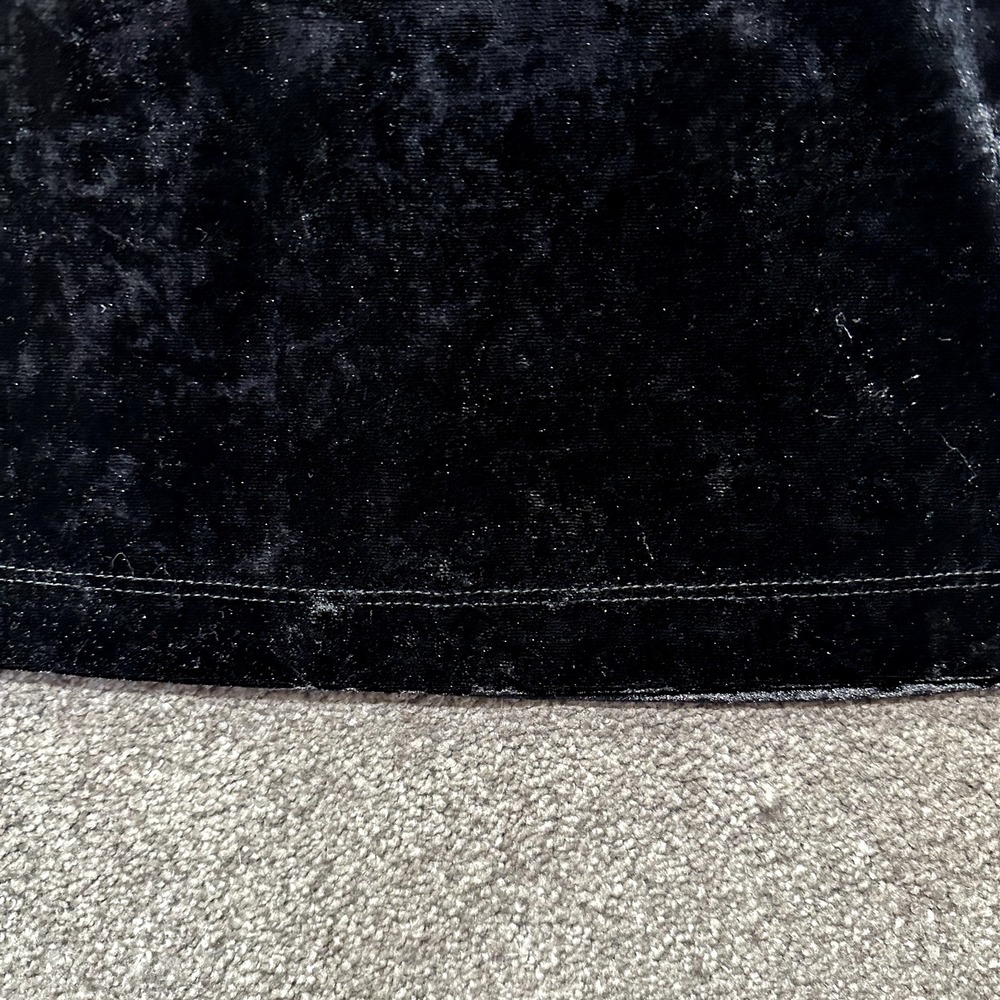 Connected Apparel Dress Womens 8 Black‎ Velvet Knee Length - Picture 5 of 12